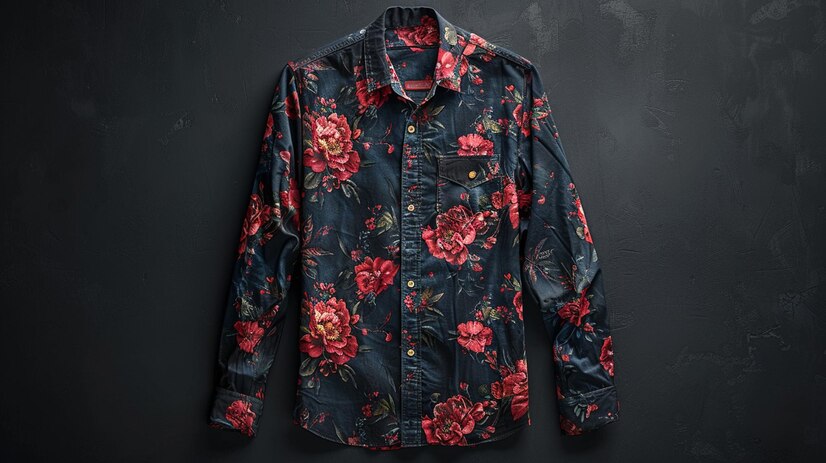 TheSparkShop.in:Product/Flower-Style-Casual-Men-Shirt-Long-Sleeve-and-Slim-Fit-Mens-Clothes