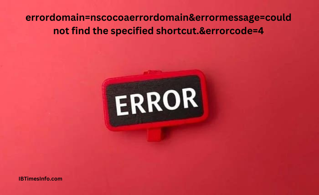 errordomain=nscocoaerrordomain&errormessage=could not find the specified shortcut.&errorcode=4